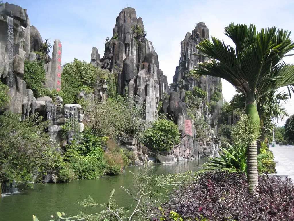 Scenic view of Marble Mountains in Da Nang